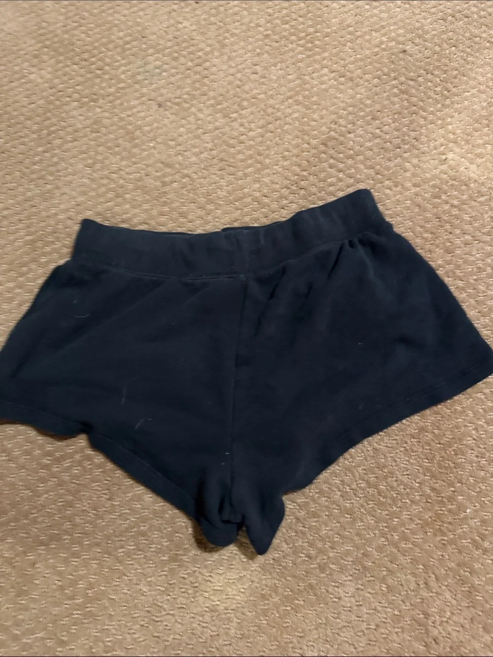 Victoria's Secret Black Drawstring Lounge Shorts with VS Logo